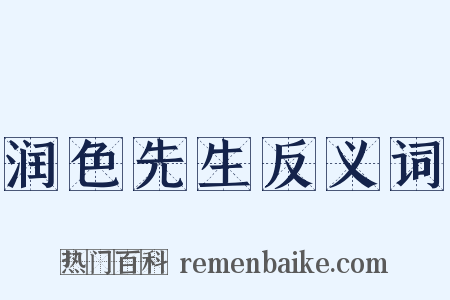 润色先生反义词是什么意思的图片